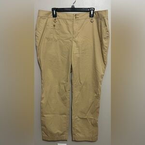 Lauren Ralph Lauren beige casual cotton pants pockets Size 16W